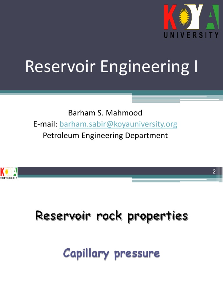 Understanding Capillary Pressure in Reservoirs | PDF | Surface Tension ...