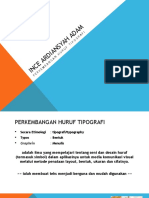 Per-2 PCD XI Perkembangan Huruf Tipografi