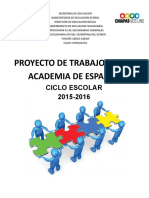 Plan de Trabajo Anual Academia de Español 2015 2016