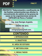 Cadmio en Cacao Piura