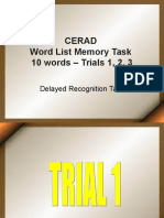 CERAD Word List Memory Task