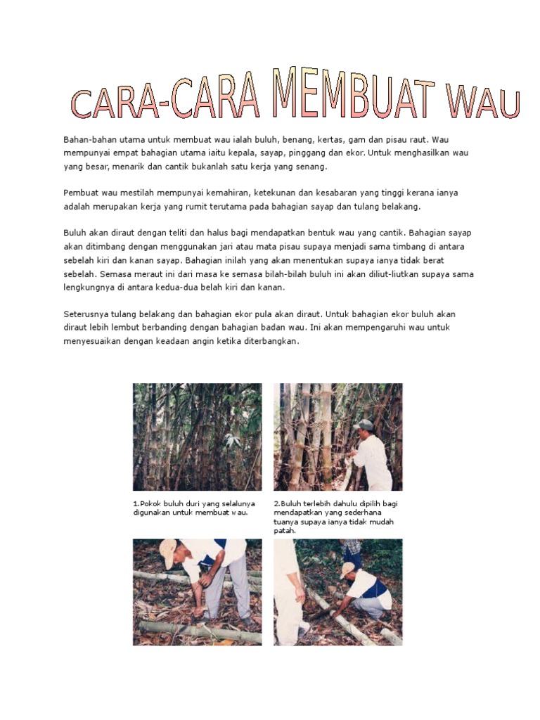 Cara Membuat Wau | PDF