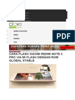 Cara Flashing Redmi 3 Pro