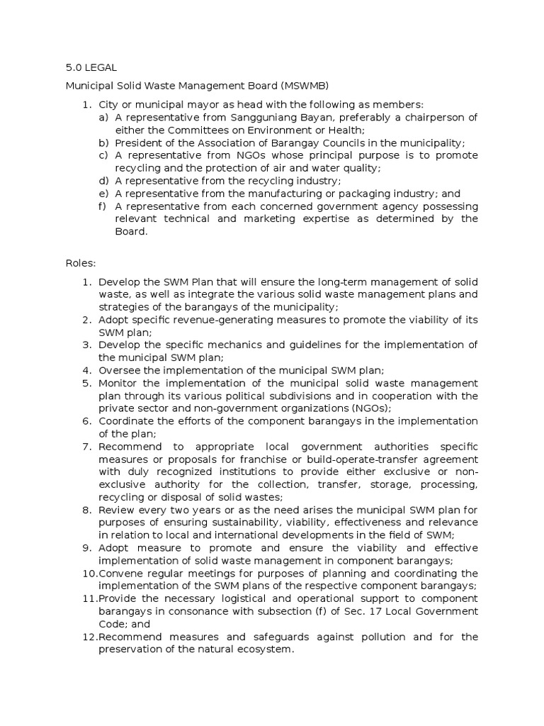 SWM | PDF | Waste Management | Municipal Solid Waste
