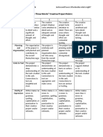 535 - Creative Project Rubric