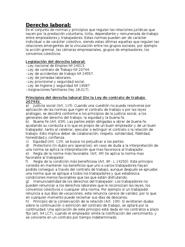 Derecho Laboral Argentino | PDF | Derecho laboral | Salario