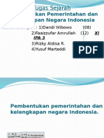Sejarah (Pembentukan Pemerintahan Dan Kelengkapan Negara Indonesia)