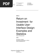 Return On Investment For Usable User-Interface Design: Examples and Statistics