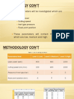 Methodology Con'T: Four Parameters Will Be Investigated Which Are