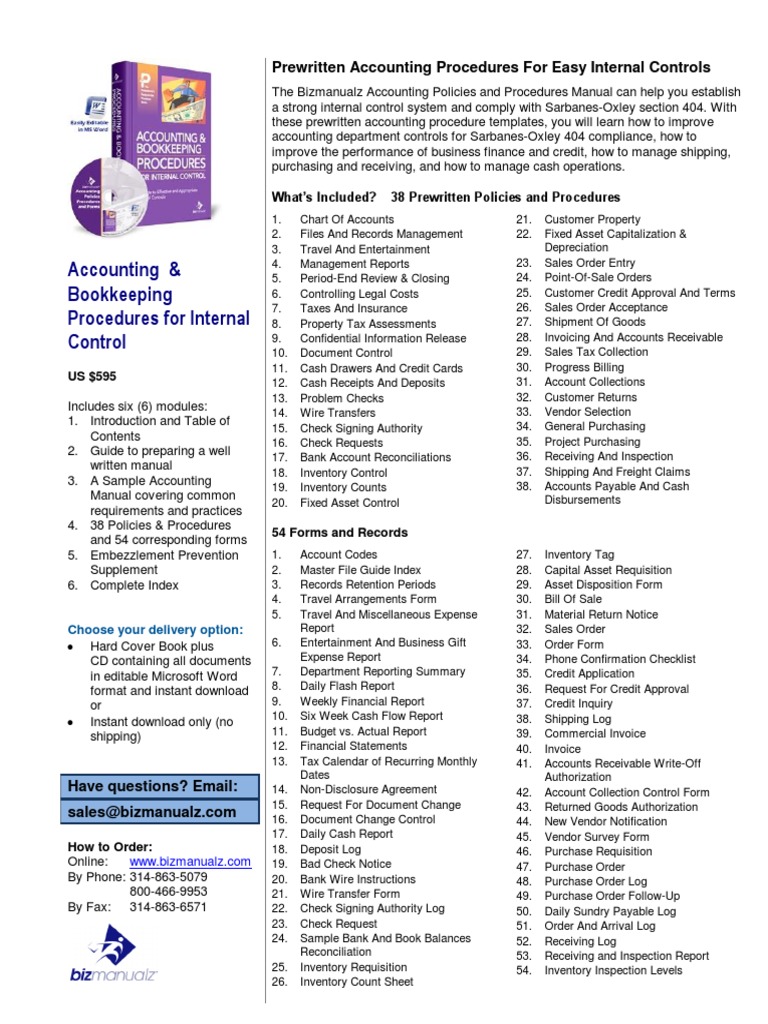 Accounting Procedures Manual Sample Debits And Credits Credit Card