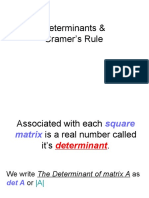 Determinants - Cramer's Rule