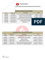 MTA 2nd Year UG MCA Routine