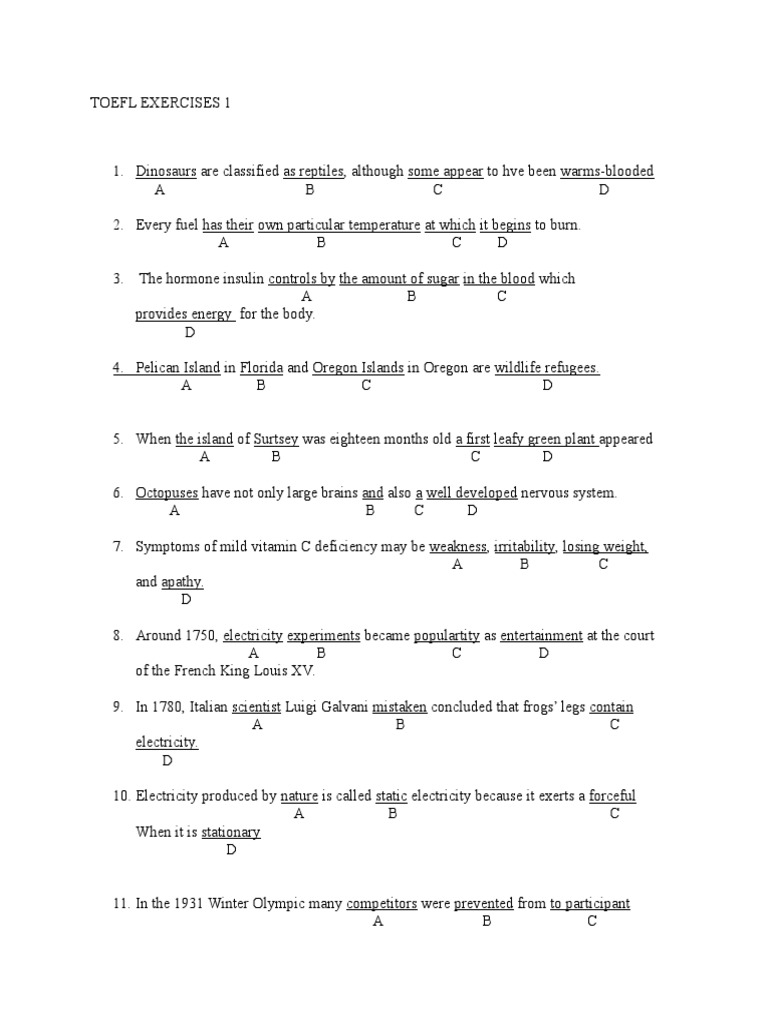 TOEFL Exercise 1 | PDF | History