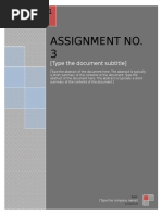 Assignment No. 3: (Type The Document Subtitle)