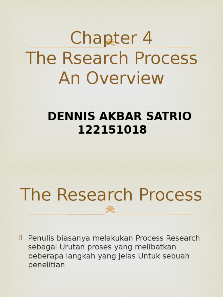CH 4 The Research Process An Overview | PDF | Data Analysis | Data