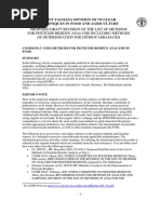 Proposed Draft Revision of The List of Methods For Pesticide Residue Analysis Including Methods of Determination For Dithiocarbamates