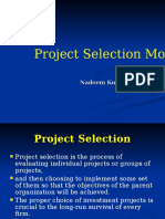 Project Selection Models: Nadeem Kureshi