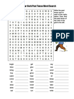 Irregular Verb Past Tense Word Search