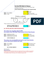 Belt & Pulley Calculator