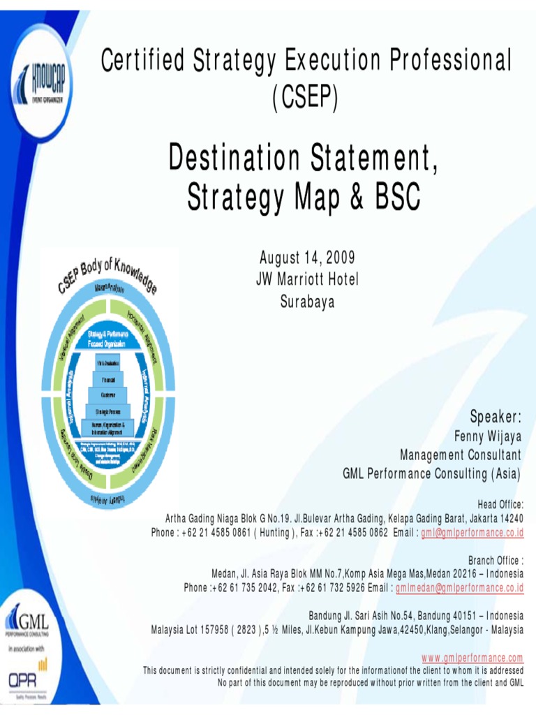 Strategy Map & BSC | PDF | Performance Indicator | Strategic Management
