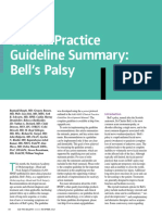 Clinical Practice Guideline Summary: Bell's Palsy