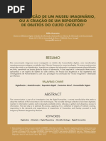 A construção de um museu imaginário, ou a criação de um repositório de objetos do culto católico
