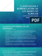 Nomenclatura de Los Bienes de Almacen