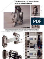 A4 R2D2 Paper Model by Disney Family Custom by Papermau