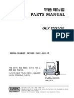 Clark Manual Parts GEX20-30 (Lot No - 9655)