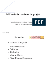 Méthode de Conduite de Projet: Introduction Aux Systèmes D'information ENSG - 19 Septembre 2006