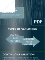 Continuous & Discontinuous Variations