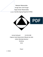 Makalah Matematika Fungsi Dan Limit Fungsi