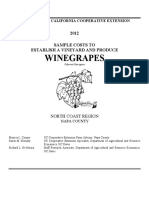 Winegrapes: 2012 Sample Costs To Establish A Vineyard and Produce