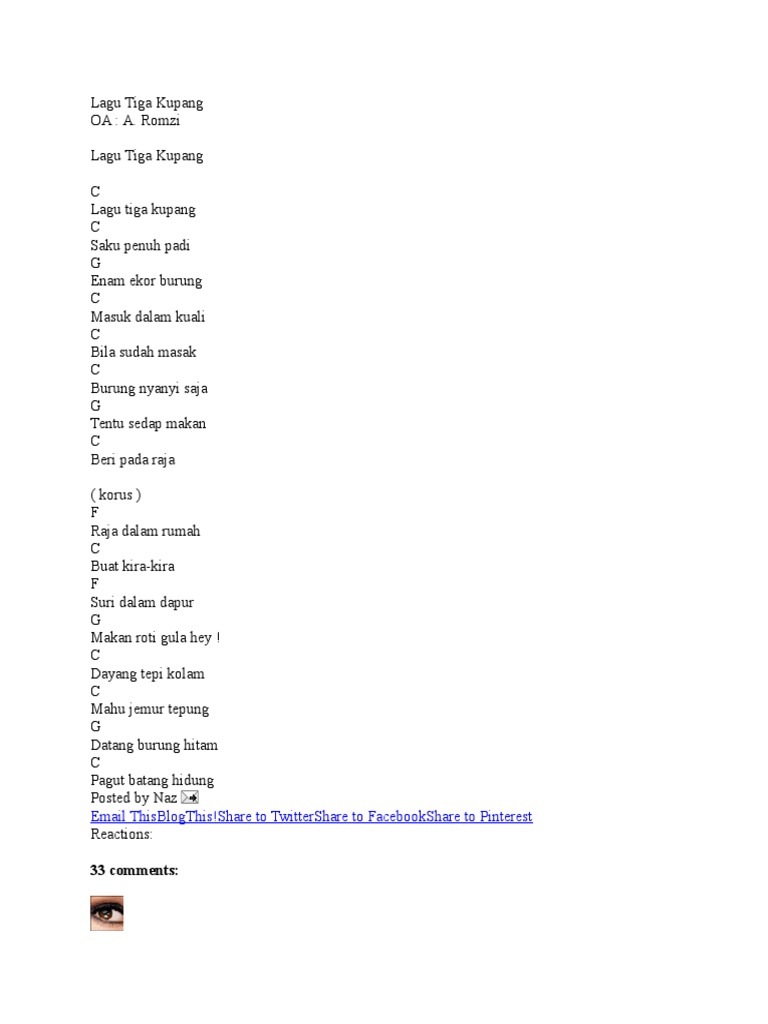 Lagu Tiga Kupang Pdf