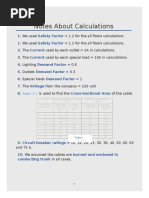 Notes About Calculations