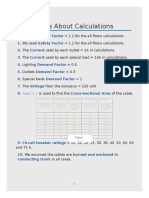 Electrical Calculations Notes