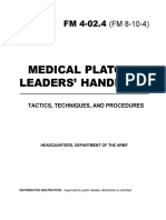 FM 4024 Medical Platoon Leaders Handbook Tactics Techniques and Procedures