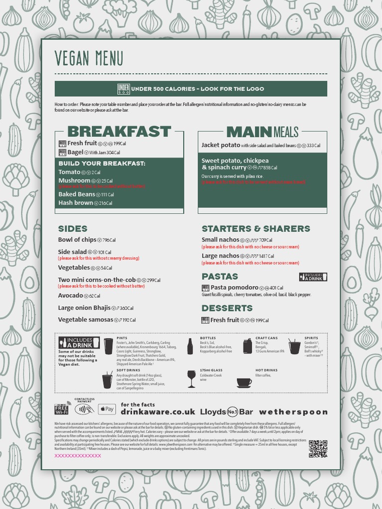 Vegan Menu PDF | PDF | Salad | Food And Drink