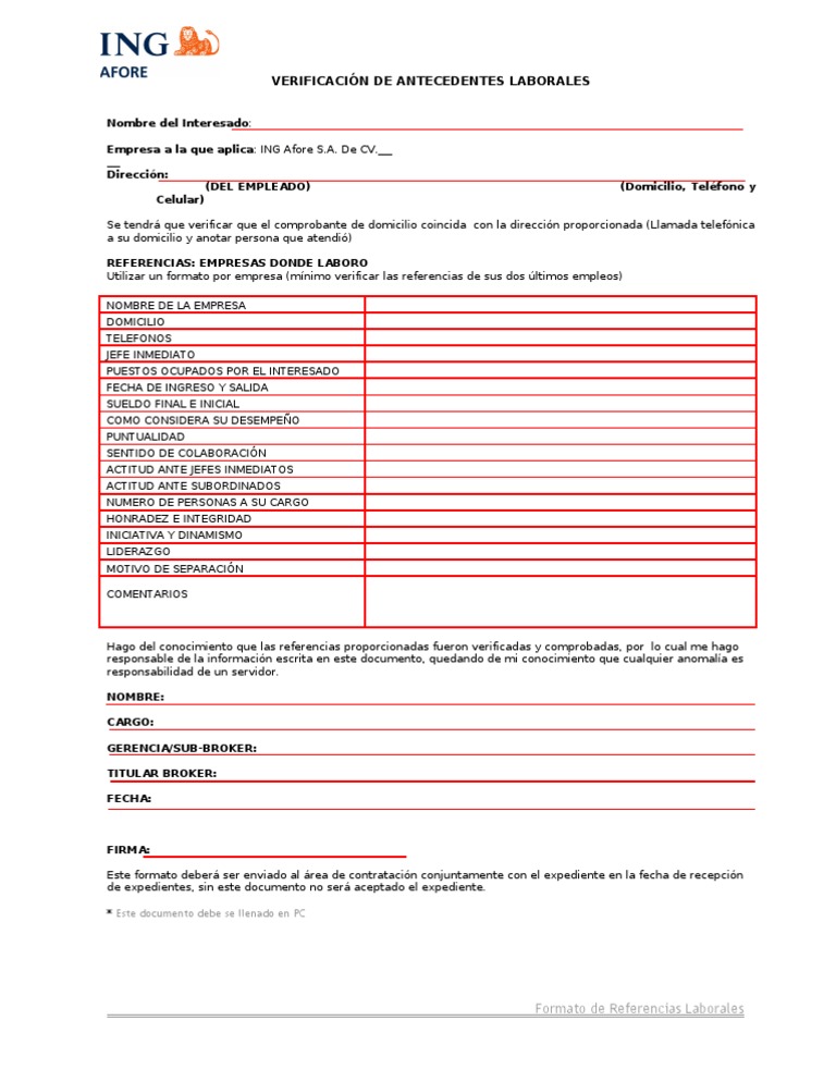 Referencias laborales pdf