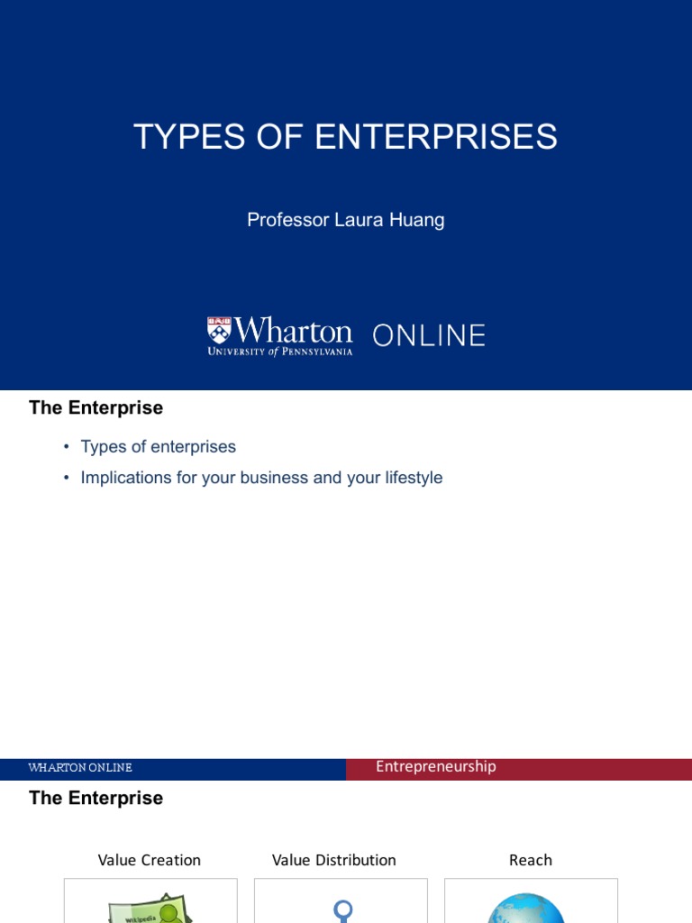 Types of Enterprises PDF Venture Capital Corporate Finance