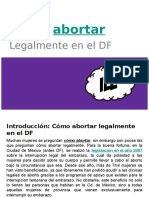 Cómo abortar legalmente en el DF