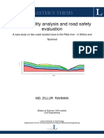 Slope stability analysis and road safety evaluation