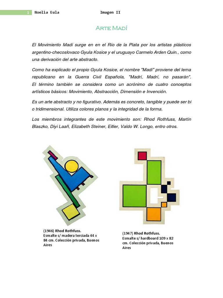 Características del Arte Madí | PDF | Historia | Clásicos