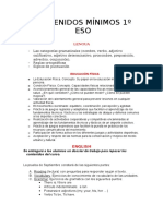 Contenidos Mínimos 1º Eso