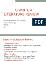 How To Write A Literature Review 2016 Adapted