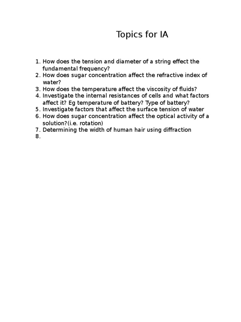 Topics For I | PDF