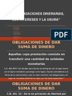 Obligaciones de Dar Suma de Dinero