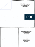 Matematica Educativa La Formación de Profesores--flores Garcia Hernandez-Guerrero