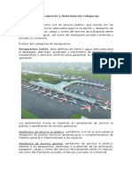 Tipos de aeropuertos y categorías según sus servicios