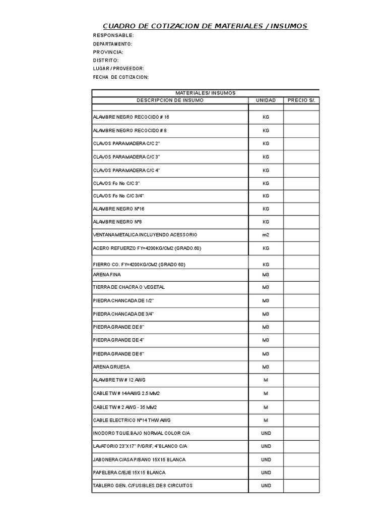 Catalogo de Materiales de Construccion PDF